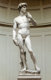 Statue representing David by Michelangelo