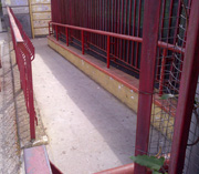 Wheelchair ramp at the train station of Pompeii Santuario